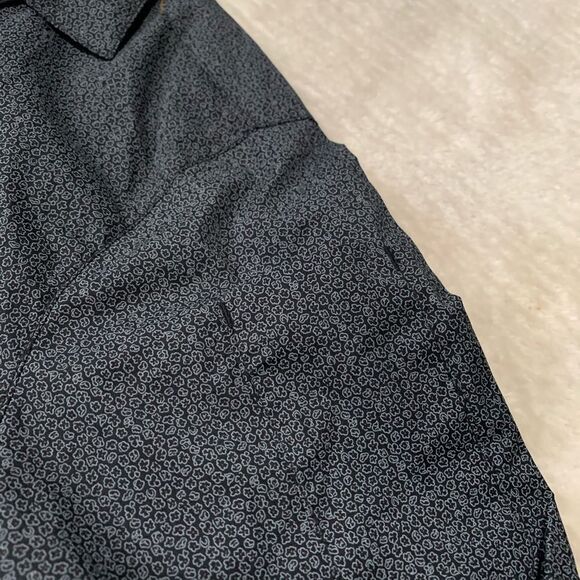 New Chef Works Black Short Sleeve Geometric Work Button Down Shirt Size 4XL Top - Picture 7 of 7